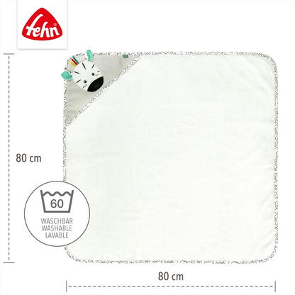 FEHN serviette à capuche zèbre 80x80 cm