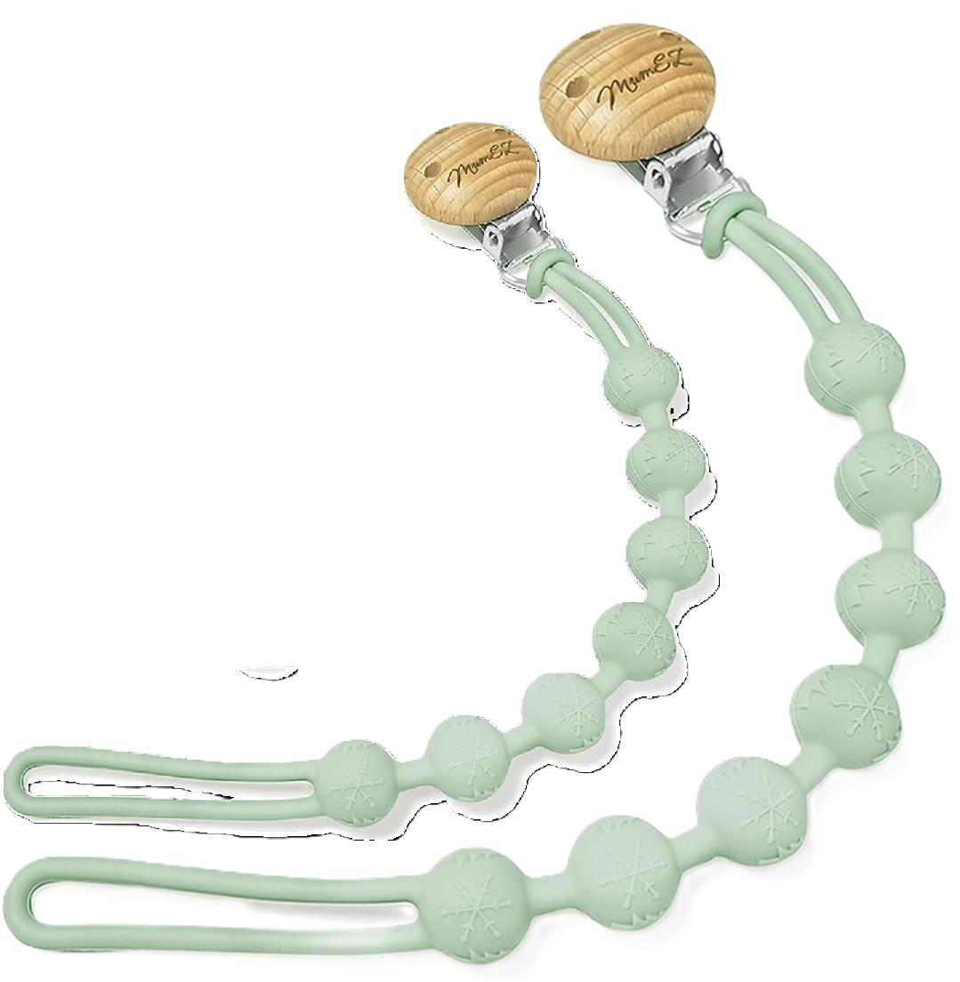 ABIRDON attache-tétine en silicone x2