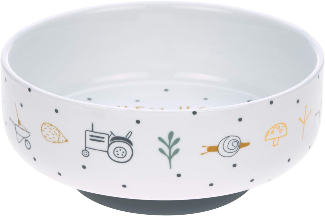 LASSIG Garden Explorer bol en porcelaine avec base antidérapante FERME