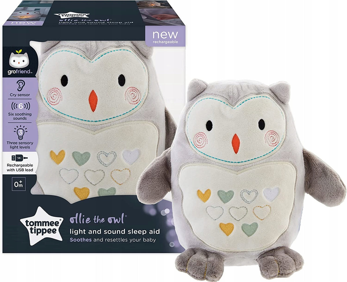 TOMMEE TIPPEE Sowa Ollie PRZYTULANKA lampka dźwięk