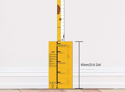 DUOUPA toise avec tête de GIRAFE mobile 180 cm + stickers muraux