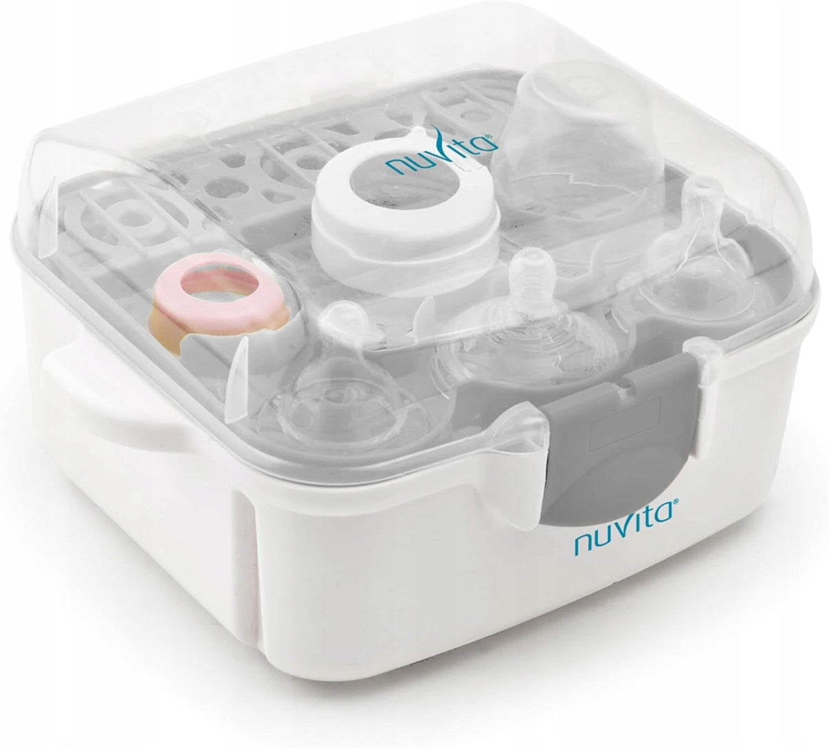 NUVITA 1085 Mikrowellensterilisator für 3 Fläschchen und Zubehör
