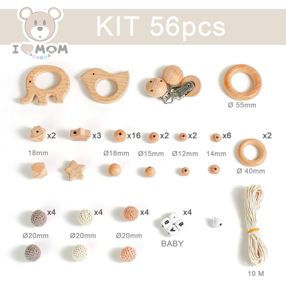RUBY Artestar kit DIY pour attache-tétine