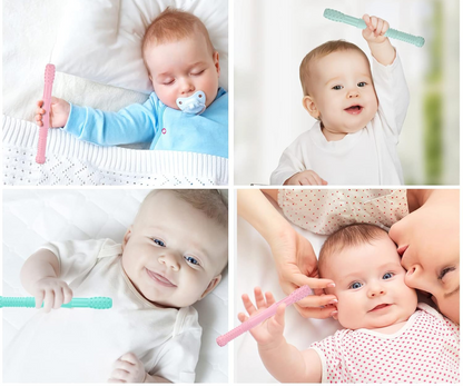HOPTON silikonowy gryzak masujący 3 sztuki + szczotka do czyszczenia 16,8 cm – zdjęcie produktu 3