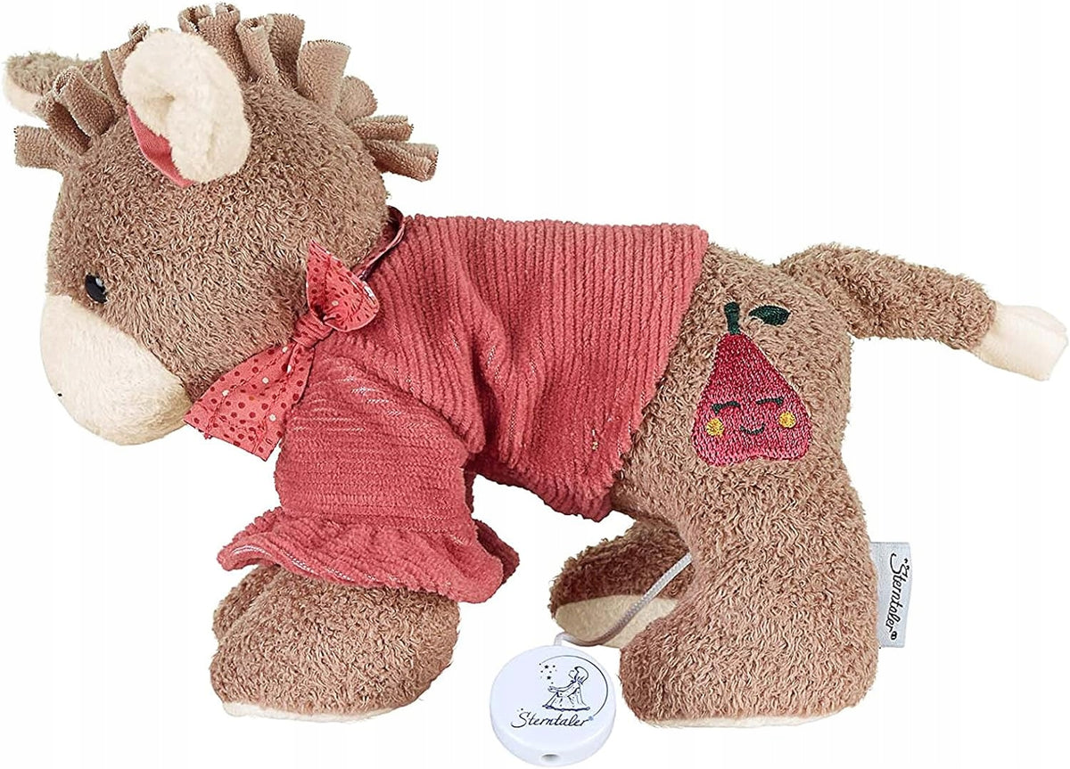 STERNTALER Osiołek Emmily PRZYTULANKA z POZYTYWKĄ 20 cm "O brązowo-czerwony osiołek z pozytywką