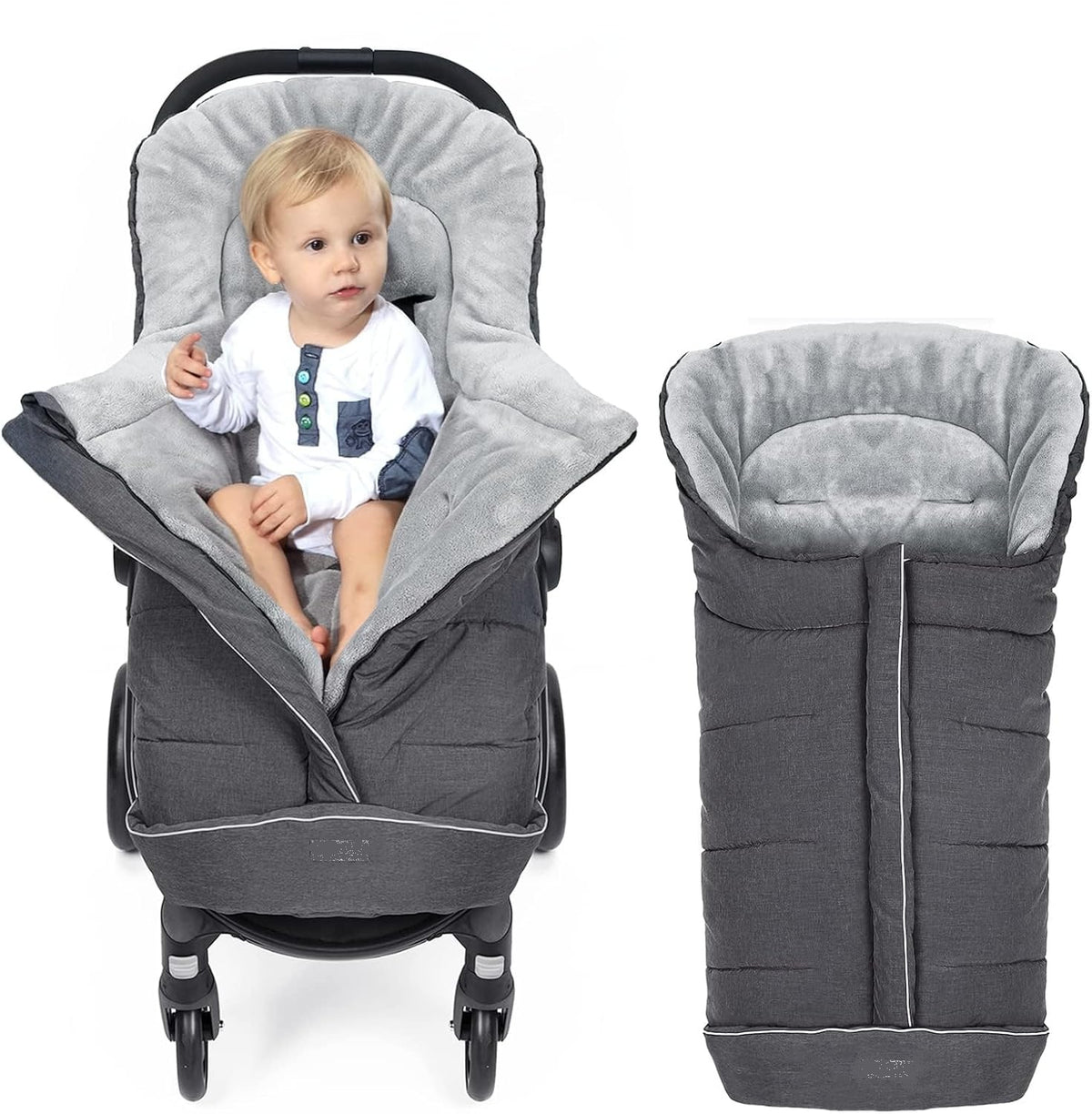 MIRACLE BABY uniwersalny śpiworek do wózków OCIEPLANY