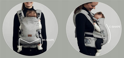 BEABA NAJELL Active Mesh nosidełko ergonomiczne z pasem biodrowym, pozycja M-Shape i C-Shape