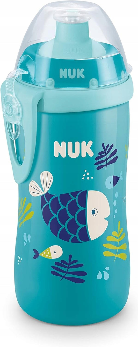 NUK Junior Cup FĽAŠA 18 m+ náustok push-pull 300 ml EFEKT CHAMELÓNA