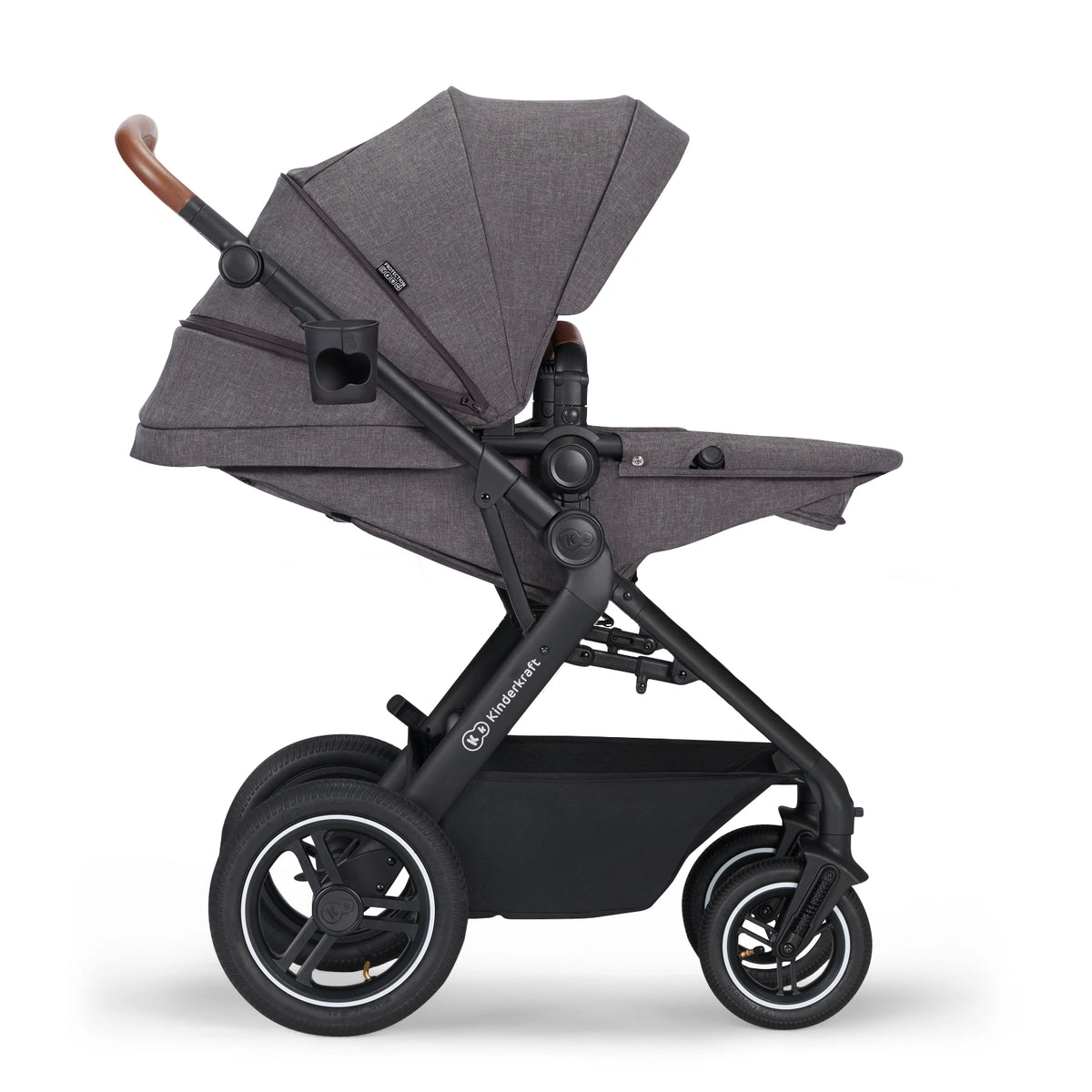 KINDERKRAFT B-TOUR 3w1 wózek wielofunkcyjny do 22kg + fotelik MINK PRO – DARK GREY – zdjęcie 11