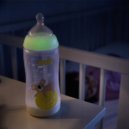 NUK NIGHT zestaw butelek 2x 300 ml KONTROLA TEMP.