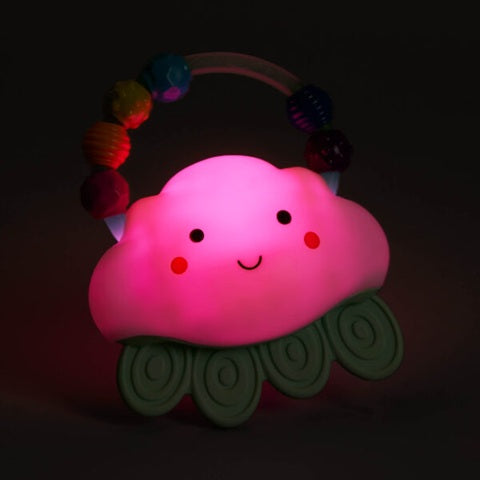 B.TOYS Rain-Glow Squeeze silikonowa lampka z gryzakiem CHMURKA 11x13 cm