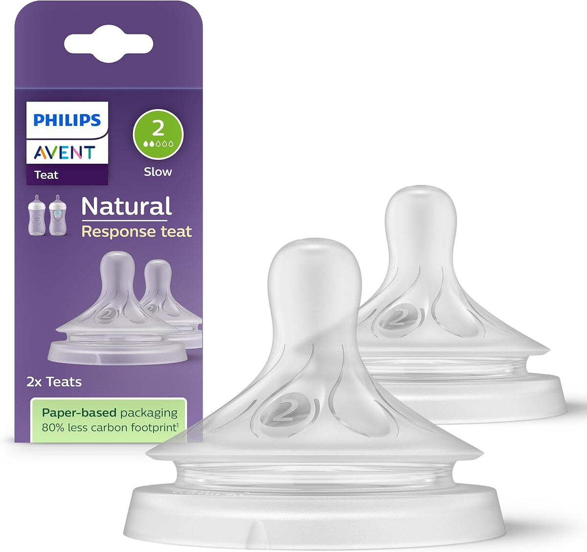 Philips Avent Natural Response tétine de biberon (2) 0m+ x2