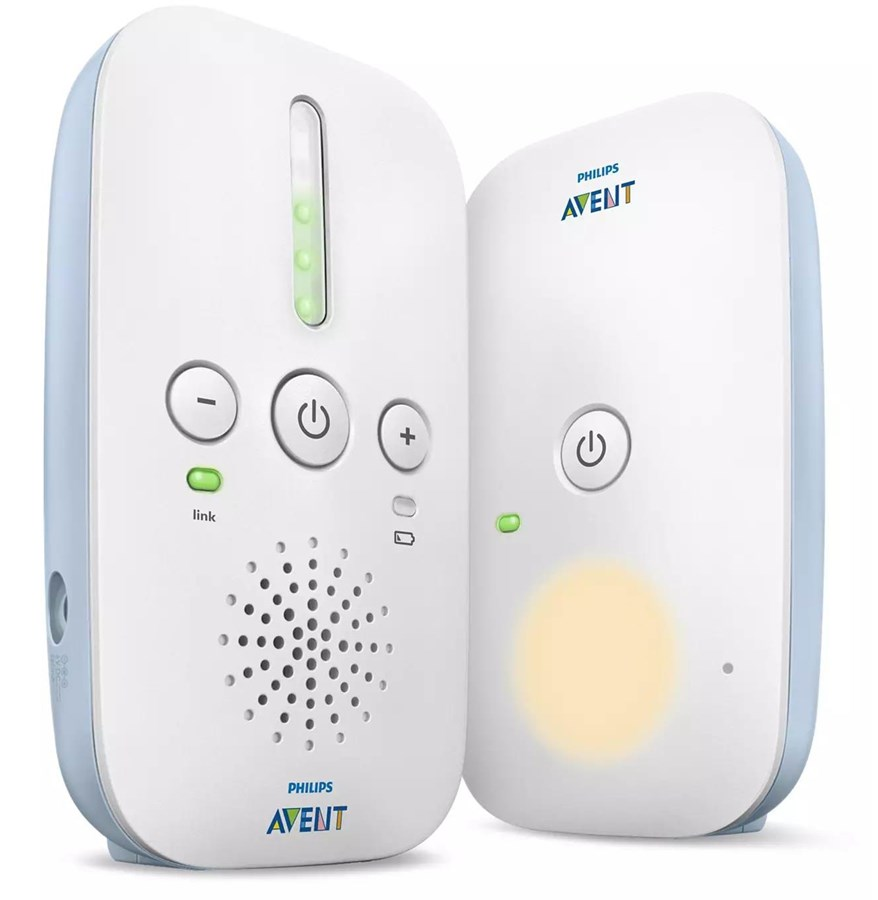 PHILIPS AVENT SCD503 niania elektroniczna DECT, biało-niebieska, bez zakłóceń i z prywatnym połączeniem
