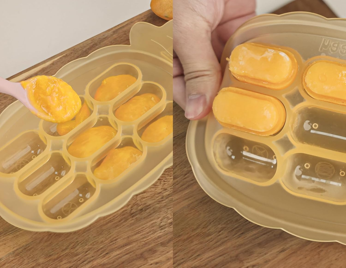 HAAKAA plateau en silicone pour congélation des aliments + couvercle