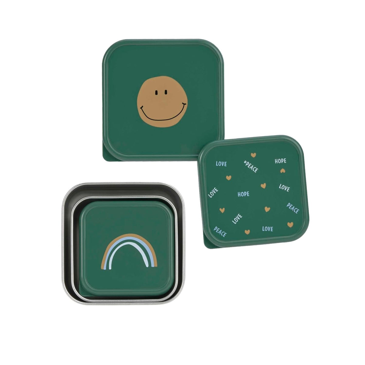 LASSIG Snackbox BOÎTES À EN-CAS en acier x3