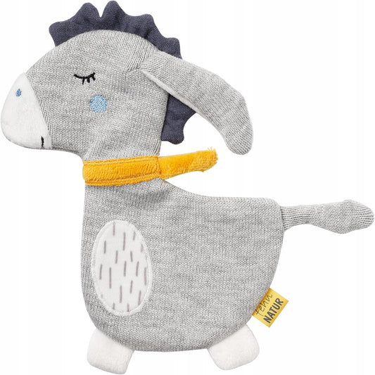 FEHN Natur hochet bruissant en coton biologique ÂNE 15,5 cm