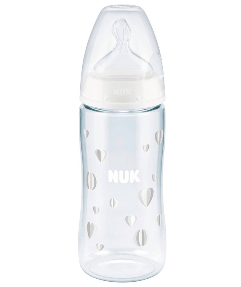 NUK First Choice+ 6-18 m fles 300 ml temperatuurindicator