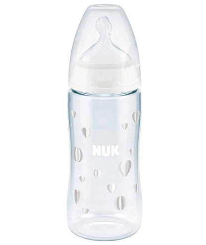 NUK First Choice+ 6-18 m fles 300 ml temperatuurindicator