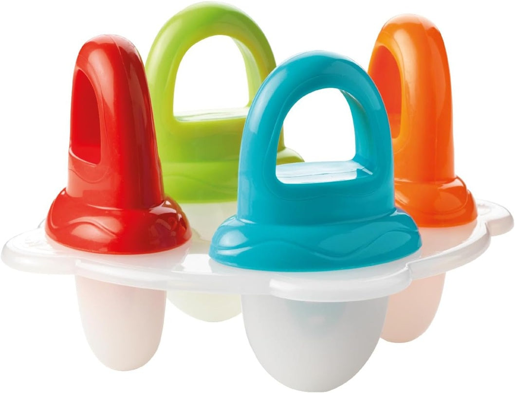 NUBY pacifier-shaped ice pop molds, 4 pieces + freezing tray