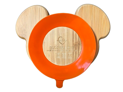 MeloBabyKids bol en bambou avec ventouse SOURIS 18 x 24 cm