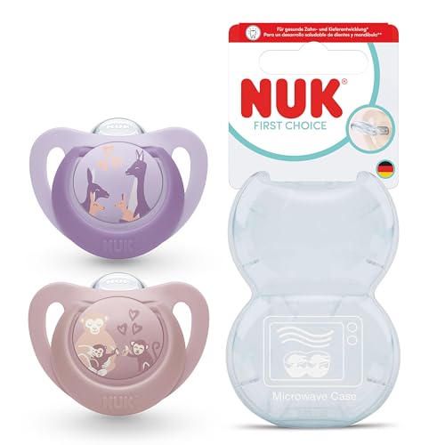 NUK First Choice smoczek uspokajający silikonowy x2 18-36m – Małpka/Kangur Użytkowanie: przed pierwszym podaniem oraz…