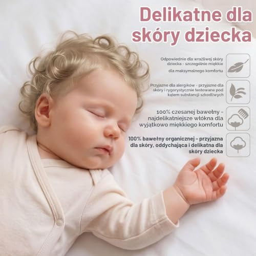 BABYBAY Deluxe Organic drap-housse 89x50 cm blanc