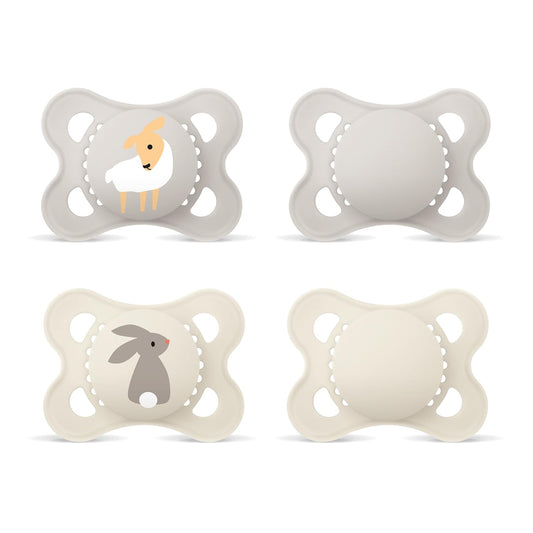MAM Original smoczki uspokajające  silikonowe 0-6m x4, zestaw 4 smoczków SkinSoft dla niemowląt