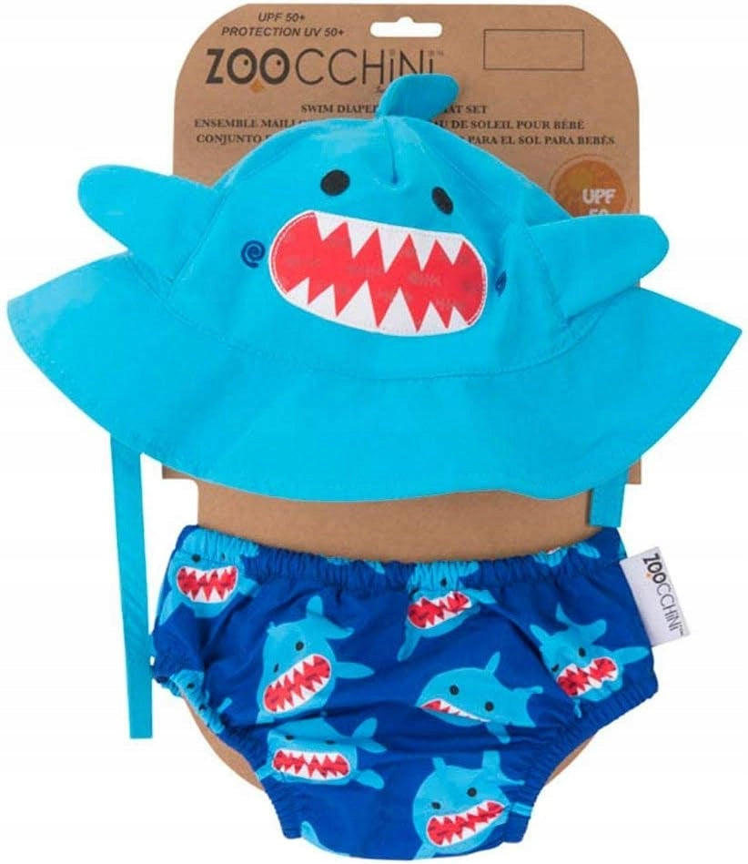 ZOOCCHINI couche de bain + chapeau 6-12 mois