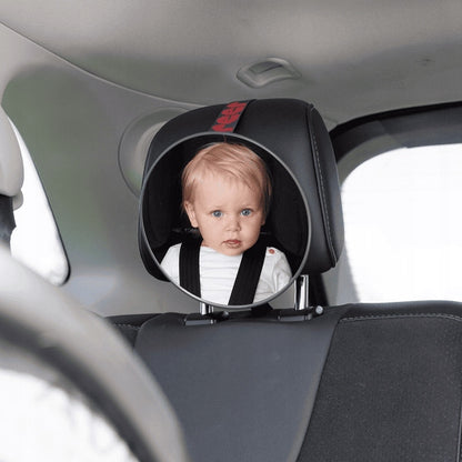 REER SafetyView lusterko do obserwacji dziecka 17 cm – widok dziecka w foteliku samochodowym