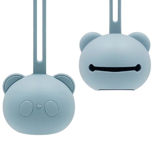 CAJA estojo de silicone para chupeta 7 x 21 cm PANDA