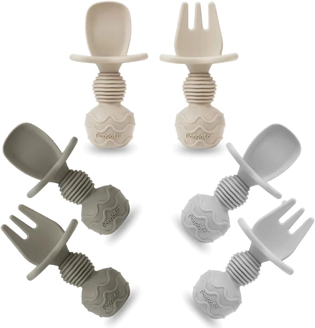PANDAEAR ensemble de couverts en silicone 4 mois+ x6