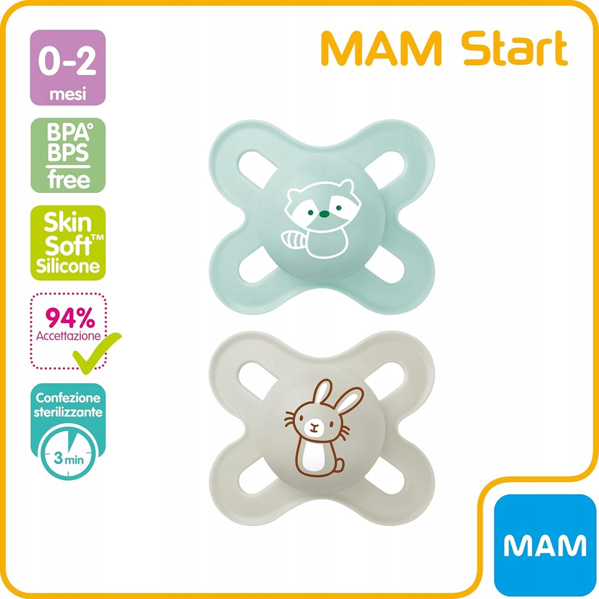 MAM START sucette apaisante 0-2m + boîte