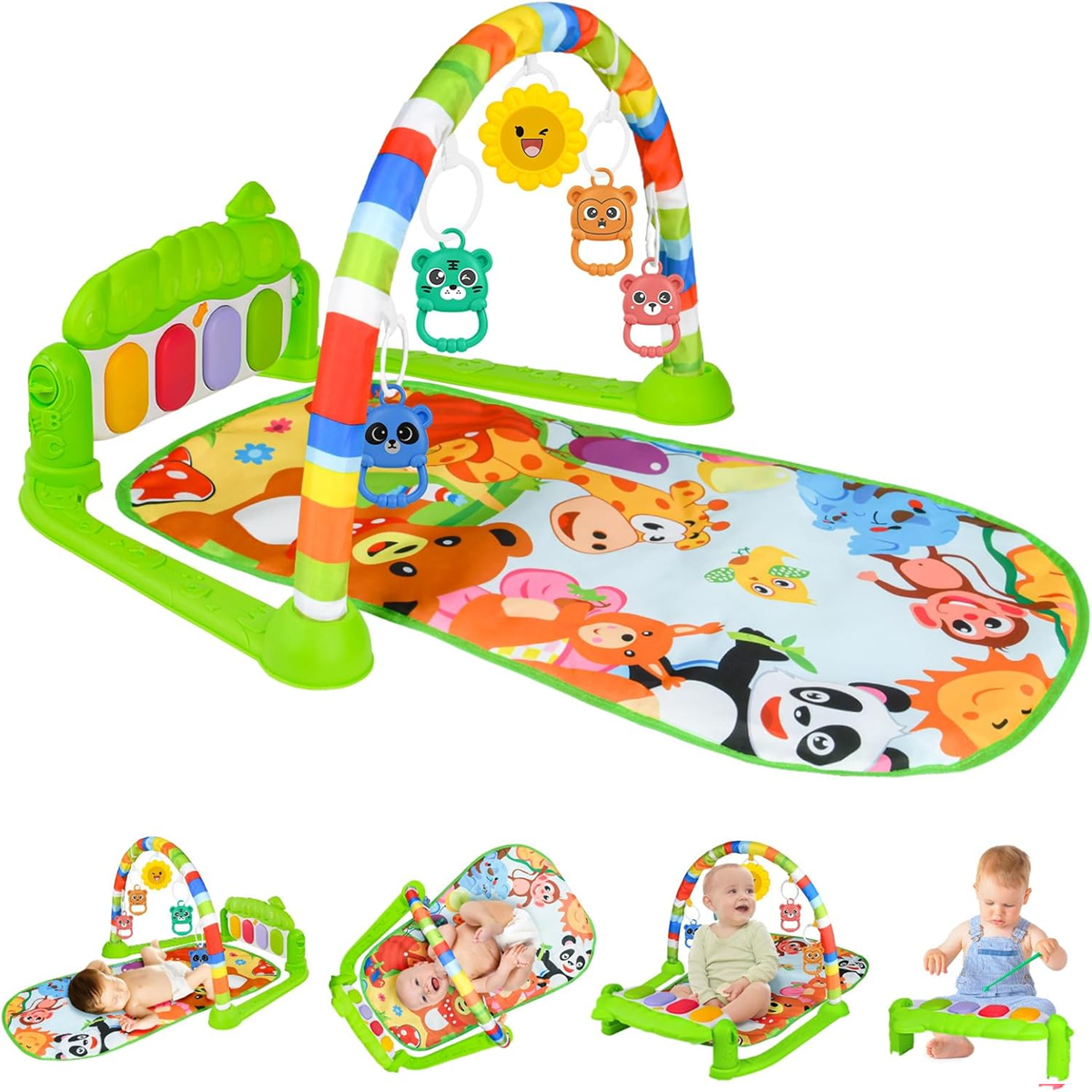 AOMIG TAPIS d'éveil avec piano 0-36 mois