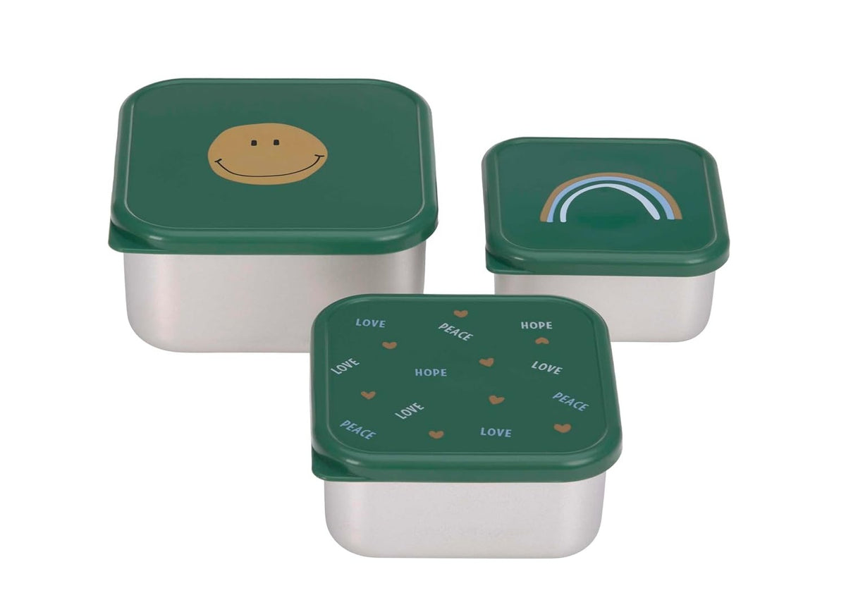 LASSIG Snackbox BOÎTES À EN-CAS en acier x3