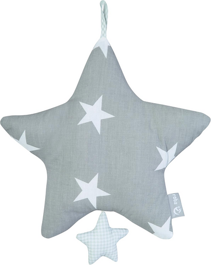 ROBA Little Stars jucărie suspendată cu cutie muzicală pentru cărucior și pătuț, 27 x 27 cm