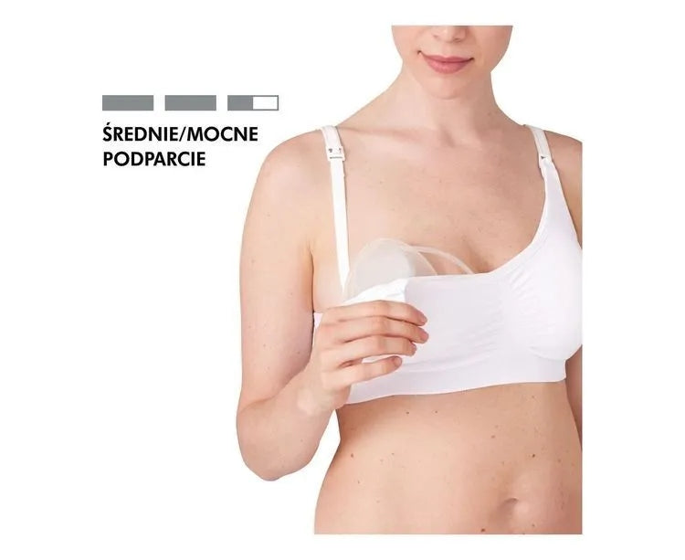 MEDELA biustonosz do karmienia i odciągania pokarmu 3w1 M biały, średnie/mocne podparcie