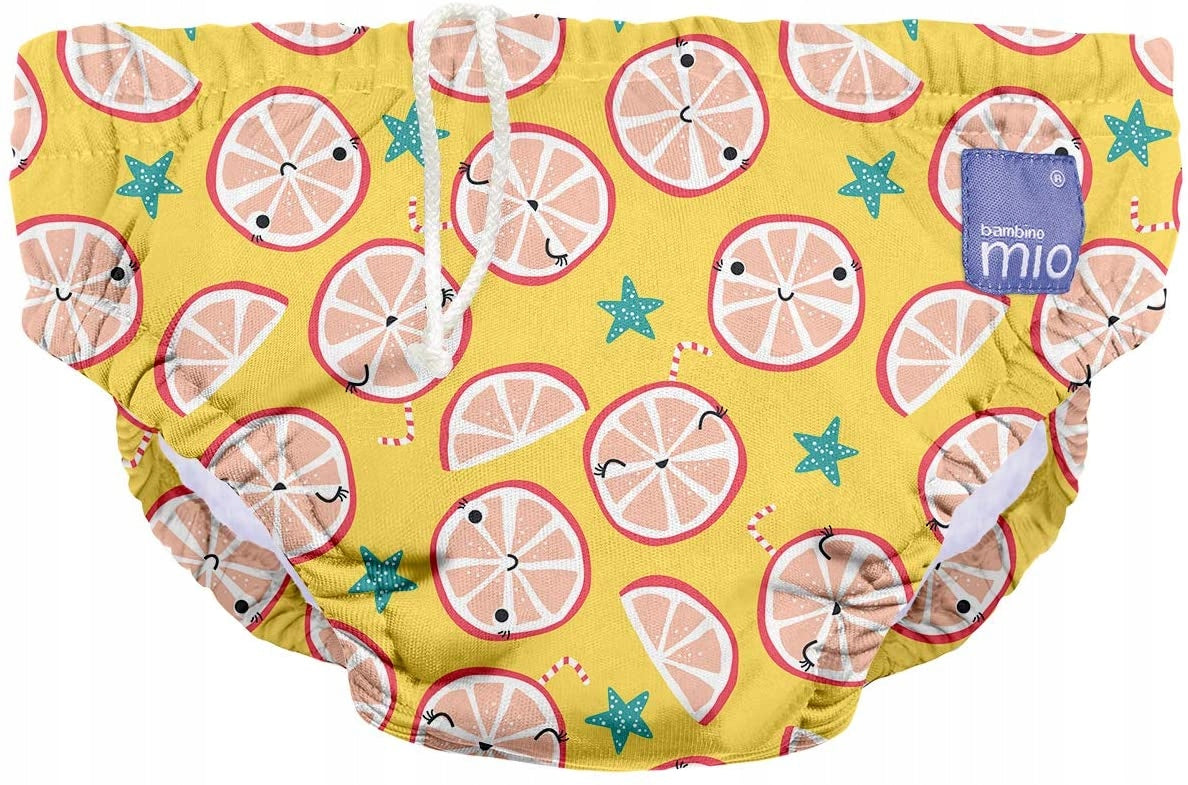 BAMBINO MIO pielucha do pływania cytrusy 1-2 lata, żółty wzór z cytrusami dla dziecka