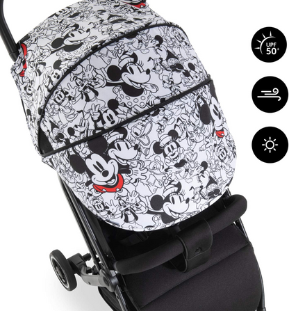 HAUCK x Disney daszek przeciwsłoneczny do Swift X UV50+ z motywem Mickey Mouse i ochroną UPF 50+