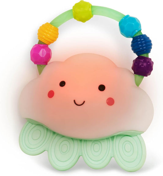 B.TOYS Rain-Glow Squeeze lampe en silicone avec anneau de dentition NUAGE 11x13 cm