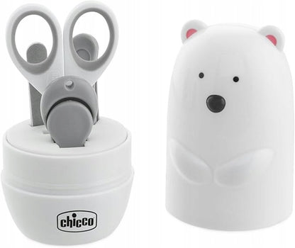 CHICCO set de manucure pour enfants 5 pièces + organiseur OURS POLAIRE