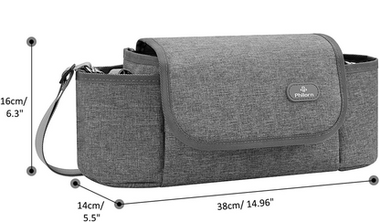 PHILORN sac pour poussette et à bandoulière 38 x 16 cm + matelas à langer