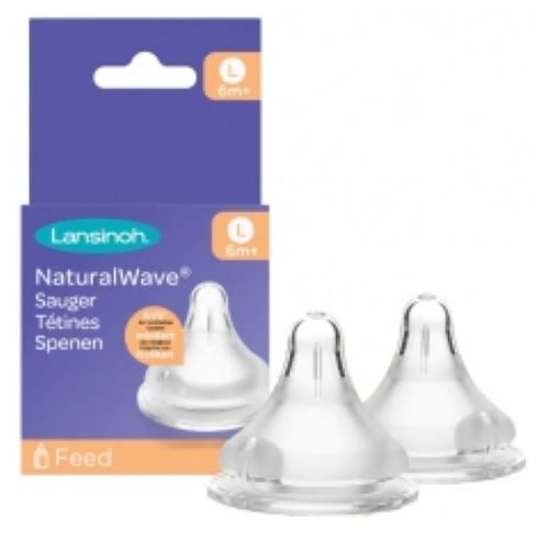 LANSINOH NaturalWave smoczki do butelki 6m+ "O