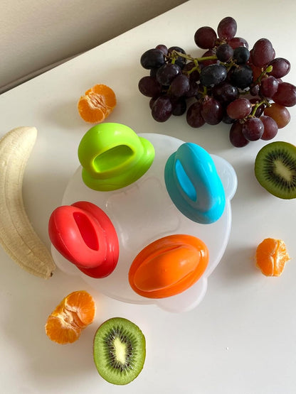 NUBY pacifier-shaped ice pop molds, 4 pieces + freezing tray