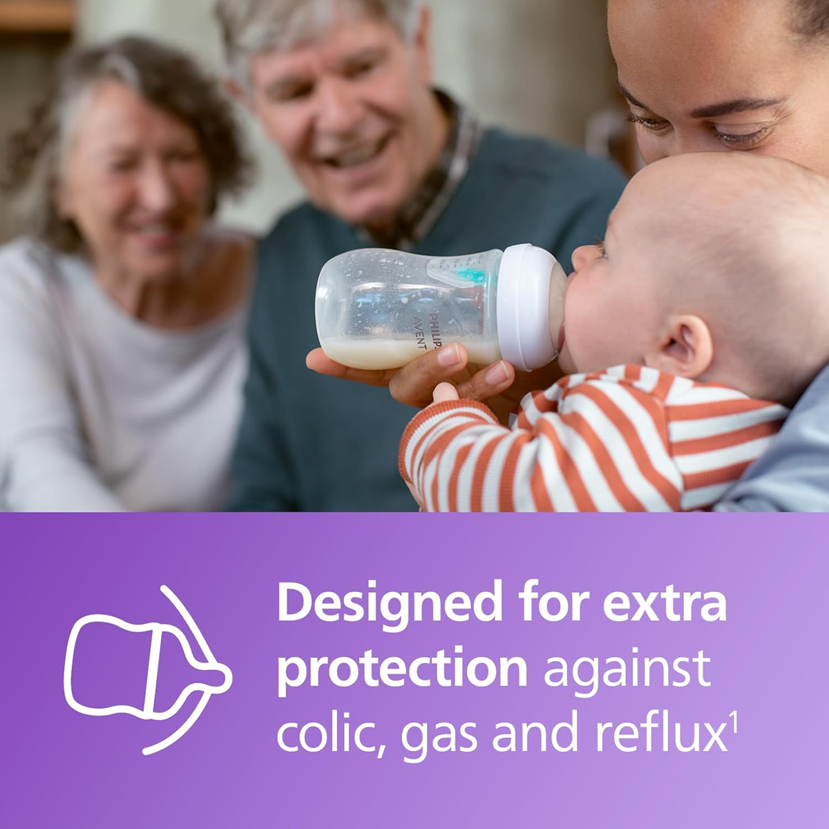 PHILIPS AVENT Natural RESPONSE AIRFREE VENT zestaw butelka 260ml x2 + smoczek