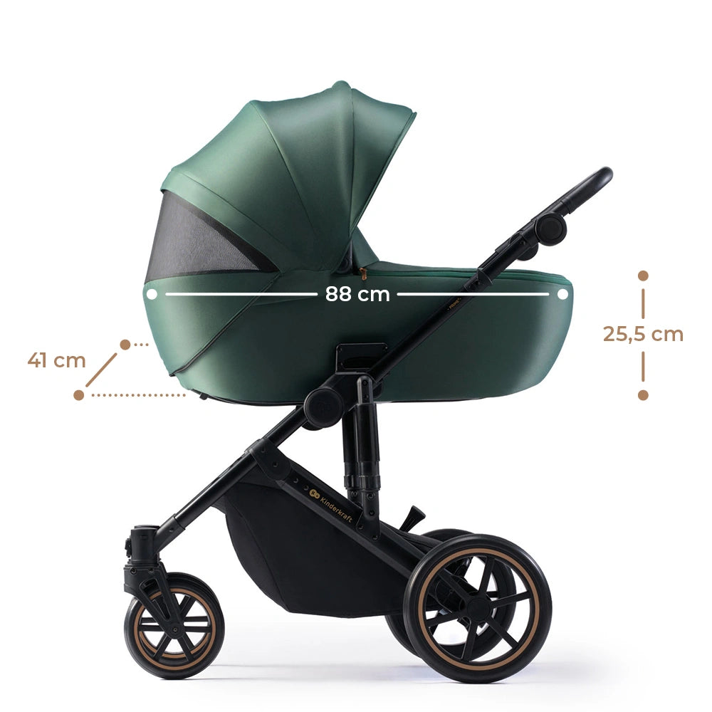 KINDERKRAFT PRIME2 2w1 wózek wielofunkcyjny do 22kg – DARK GREEN – zdjęcie 2