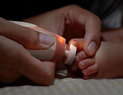 HAAKAA elektrisk neglefil med lampe 0+ børn og voksne