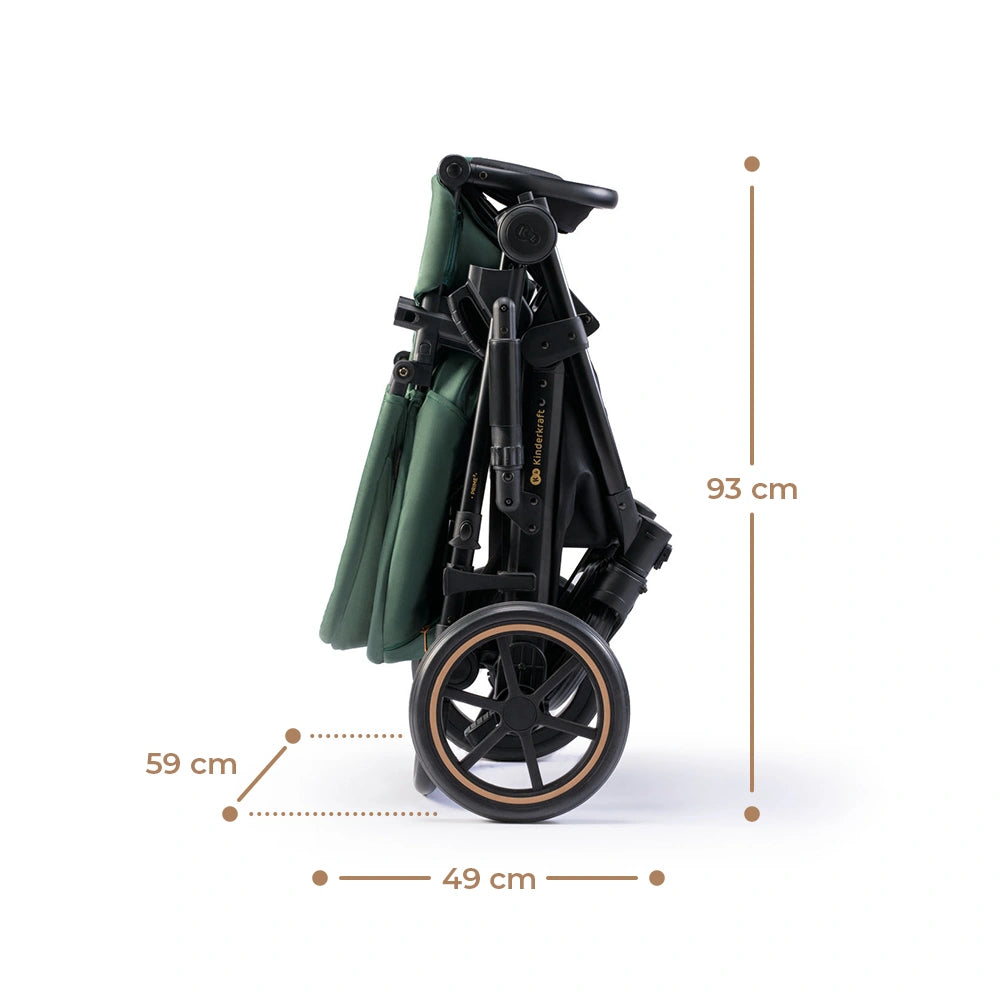 KINDERKRAFT PRIME2 PRO 3w1 wózek wielofunkcyjny do 22kg + fotelik MINK PRO – SANDROSE BEIGE – zdjęcie 5