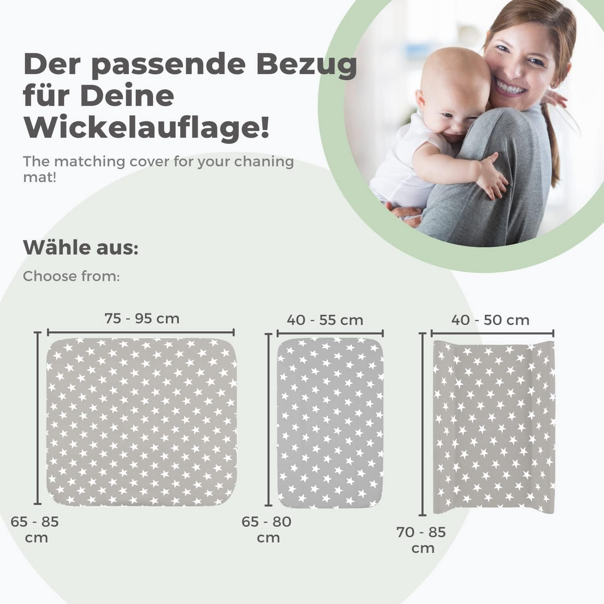 LILLY AND BEN 2x froté poťah na prebaľovaciu podložku 75-95x65-85 L