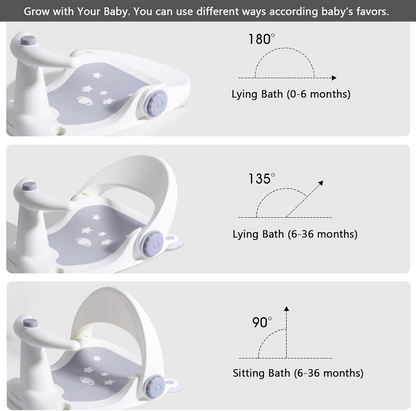 BEBAMOUR SIÈGE de bain 6m+ avec volant
