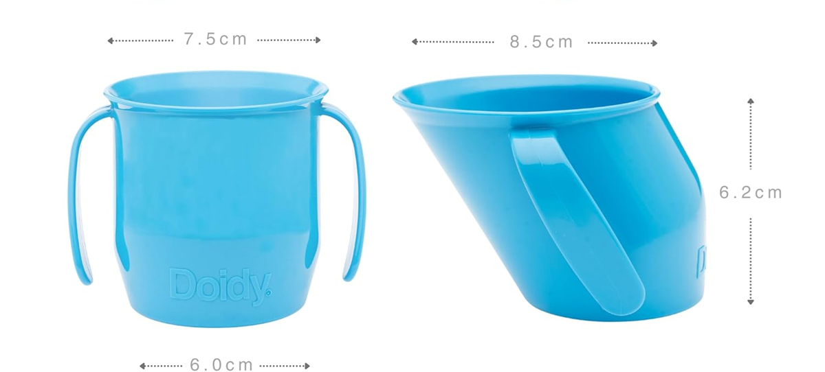 DOIDY Training Cup kubek z uchwytami do nauki picia z krawędzi 200 ml 3 m+